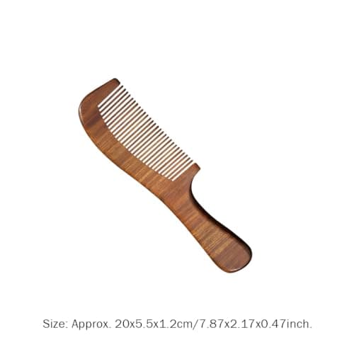 Zanthicia Handcraft Sandalwood Sandal Wood Handmade Comb Unisex Lightweight Travel Combs with Handle Camping Accessories — view 5