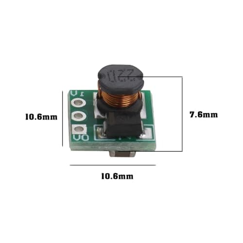 YINETTECH 10PCS 0.9-5V to 5V DC-DC Step-Up Power Module 1.5V 1.8V 2.5V 3V 3.3V 3.7V 4.2V to 5V Voltage Boost Converter Board 10.6x10.6x7.6mm Module Green — view 4