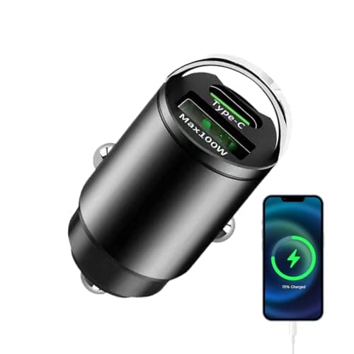 USB C Car Charger Splitter - Master Your Road Trip Power, 100W Super Fast Charging Outlet with PPS Technology, Intelligent Power Allocation + Triple Port Design, Compact Fit for & Galaxy