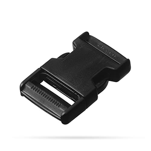 Realm Plastic Side Release Buckle Clip, Luggage, Back pack/rucksack, straps, 25mm, 38mm, 50mm, Black (25mm - 2 Pack) — view 2