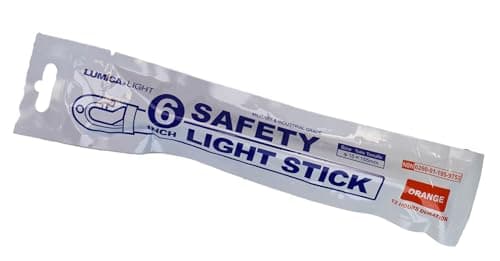 Survival School Lumica 6" Military Grade Safety Light Stick - ORANGE x 10 — view 3