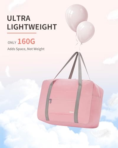 WANDF for New Ryanair Cabin Bags 40x30x20 Underseat Travel Bag Carry On Hand Luggage Water-Resistant Holdall Overnight Weekend Bag for Women Men (Pink) — view 4