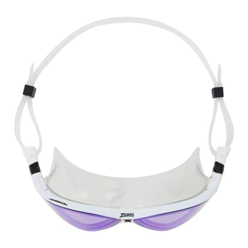 Zoggs Horizon Flex Mask Titanium Clear White Mirrored Blue — view 4