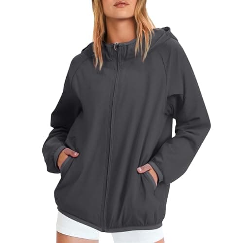 Anbiryeik Packable Waterproof Jacket Women Lightweight Breathable Raincoat with Pockets Windproof Softshell Outdoor Rain Jacket Functional Outwear for Walking Hiking Travel Running Cycling Black M — view 4