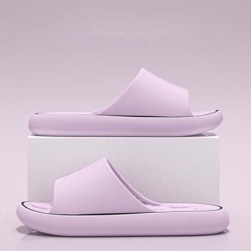 Comfortable Flip Flops Womens Lightweight Summer Beach Pool Sliders Thick Recovery Pillow Soft Shower Indoor Slippers Washable Quick Drying Non-Slip Open Toe Shoes for Home Spa Bathroom — view 3