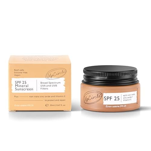 UpCircle Mini Travel Size SPF 25 Mineral Sunscreen 20ml -Reef-Safe, Non-Nano Zinc Oxide and Lightweight-Raspberry Seed Oil Defends Against Free Radicals + Glycerin To Plump Skin, Vegan + Cruelty-Free — view 5