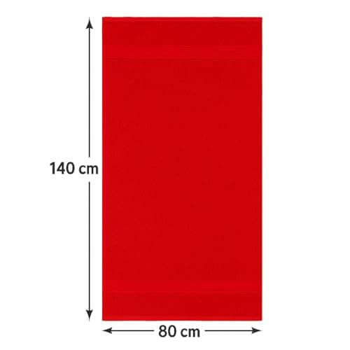 Diamond Tex Egyptian Multicolour Towels - Super Soft Luxury Bath Towels Large - 600 GSM Lint Free Fast Drying Towel for Gym Salon, Spa & Hotel Quality (1, Hot Red) — view 2