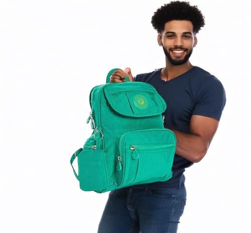 YourDezire Adult Unisex Backpack for Travelling, Hiking, Camping, Road Trips | Fabric Rucksack for Girls, Boys School Bag, College Women Men Gym Causal Bag Turquoise — view 4