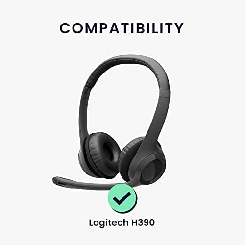kwmobile Neoprene Headphone Case for H390 Cover – Over-Ear Headset Storage Pouch - Soft Travel Carry Bag Black — view 2