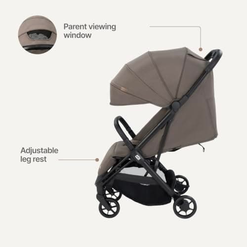 Babymore Yara Baby Stroller - One Touch fold, Lightweight, Cabin Size (Chocolate) — view 5