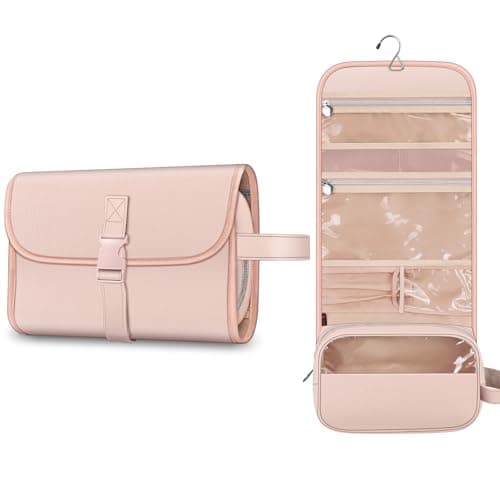 FINPAC Portable Toiletry Travel Wash Bag, Large Hanging Makeup Organiser