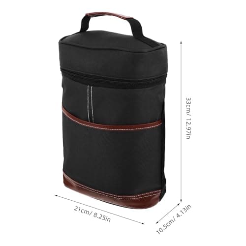 Insulated Wine Cooler Bag for 750ml Bottles Black Foldable — view 2