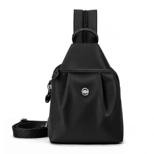 DVDVBOOM Anti Theft Backpack for Women, Convertible Backpack With Multi Pocket, Anti Theft Crossbody Bag Women Chest Shoulder Bags (Black)
