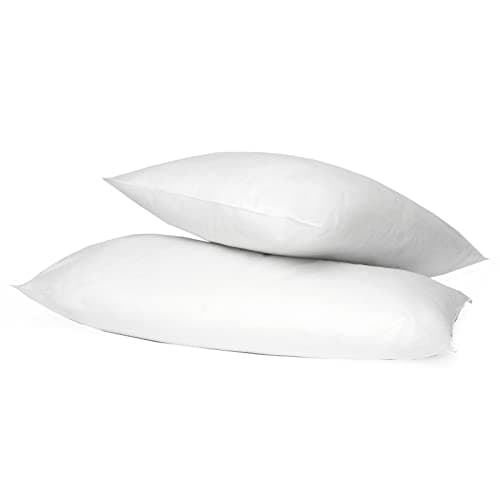 Brentfords 2 Pack Soft Medium Firmness Pillows Twin Pack of Luxury Soft Hollow Fibre Filling, White - 46 x 71cm, BFPPBBPWH02 — view 4