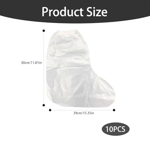 Waterproof Shoe Covers, Transparent Overshoes Shoe Protector Cover, 5 Pairs — view 2