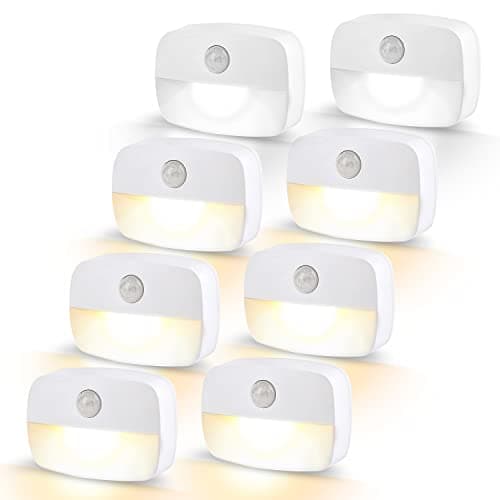 Motion Sensor Night Lights 8 Pack, Battery Powered Sensor Night baby lamp
