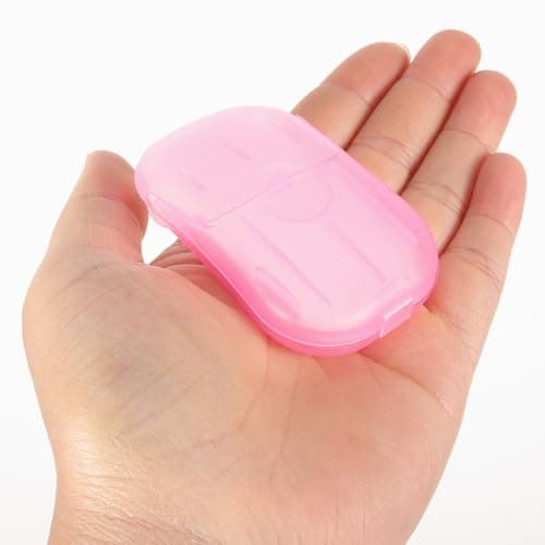20 Boxes Portable Travel Soap Sheets Pink for Hand Cleaning — view 4