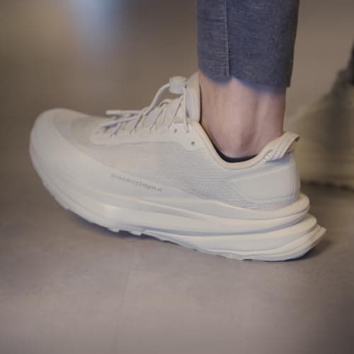 R4DICAL Carbon Plate Walking Shoes: 3-Layer Cushioning System | 2 Cushioning Foam Layers - Rocker Sole - Travel Long Walking Shoes, White Glacier, 9 UK — view 2