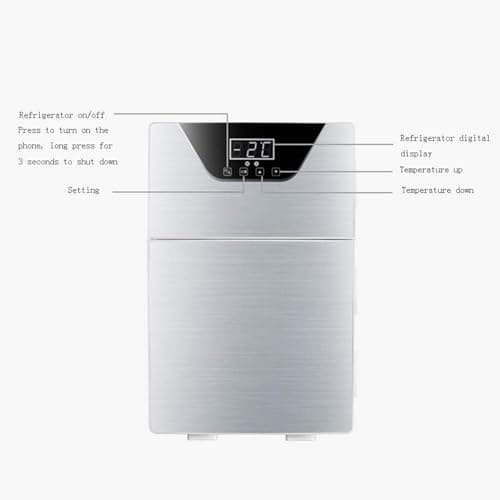 YOtat Mini Fridge Mini Fridge for Bedroom,20-Liter Mini-Fridge Cooler/Warmer for Cars Road Trips Homes Offices and Dorms Gold/Silver (Silver Triple core) — view 6