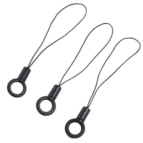 Black Plastic Lanyard Keychain Straps, 10 Pack for Phone Keys ID — view 5