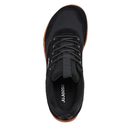 JUJIAOSO Unisex Wide Barefoot Shoes for Men Women Outdoor Trail Running Minimalist Walking Shoes Lightweight and Breathable(Black/Brown,UK 8.5) — view 5