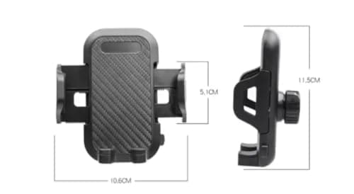 Adjustable Car Phone Mount with Extendable Arm, Carbon Fibre Design, 360° Rotation — view 2