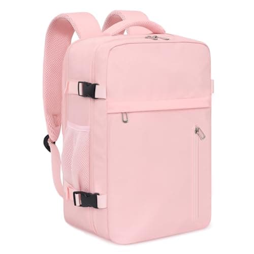 KIRFEIHT Cabin Bags 40x20x25 for Ryanair Underseat Carry-Ons Travel Backpack - Hand Luggage Backpack Cabin Bag Size 20L - Daypack School Bag with USB Port - Pink