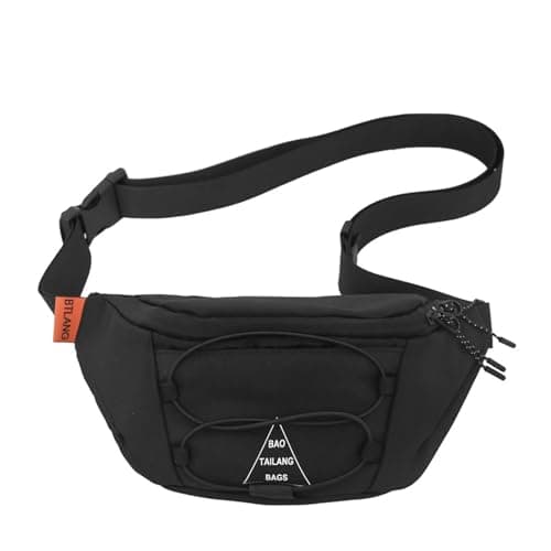 Bum Bag Fanny Pack for Men Women, Large Waterproof Waist Pack Crossbody Chest Bag Adjustable Strap for Travel Hiking Running Dog Walking Festival