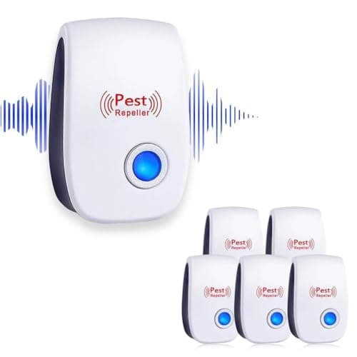 6 Pack Ultrasonic Pest Repeller, Mouse Repellent Indoor Ultrasonic Plug in, Insect Rodent Repellent for House, Pest Defense for Bugs, Mosquitoes, Roaches, Ants, Rodents, Mice, Spiders, and Cockroach