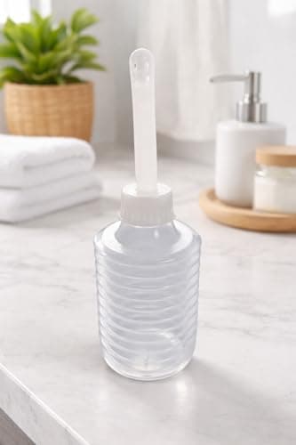 Travel Douche Bottle, Portable Personal Hygiene Cleansing Kit, Clear Plastic with Nozzle Applicator — view 2