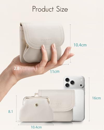 VLANDO 2-in-1 Travel Jewellery Pouch, Detachable Coin Purse for Cards Cash — view 5
