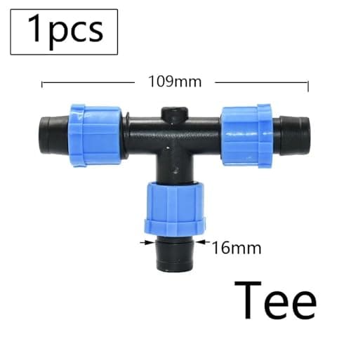 WENYOG Drip Irrigation Faucet Adapters 16mm Micro Irrigation Drip Tape Connectors Tee Repair Elbow End Plug Tap Fittings(Burgundy) — view 2