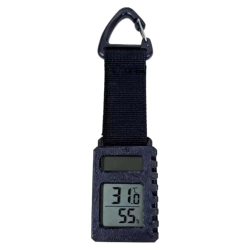 Portable Digital Small Hygrometer Thermometer,Mini Carabiner Clip Meter for Hiking,Backpacking HikingTravel Thermometer with Carabiner Clip,Travel Mountaineering Vehicle Pendant Keychain,for Hiking