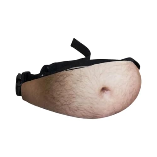 Funny Belly Bag,Novelty Realistic Waist Bag for Men