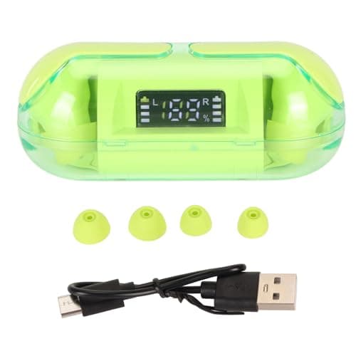flexman TM20 Language Translator Earbuds, BT5.3 Touch Mode Multilingual Translation 280H Standby Online Translation Two Way Translator Device for Business Travel (Green)
