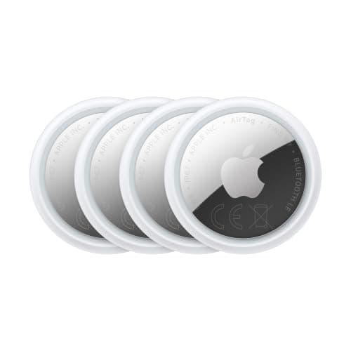 Apple AirTag 4 pack (2nd generation): Tracker for Keychain, Wallet and More; Locator with Sound; Simple One-Tap Setup with iPhone or iPad; Key Finder with up to 1.5x Precision Finding Range