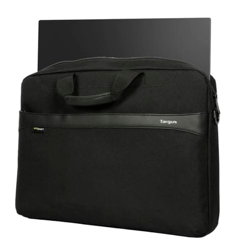 Targus GeoLite Advanced Laptop Briefcase – 16” & 17.3” Sizes – Lightweight, Durable & Water-Resistant Topload Case with Adjustable/Removable Shoulder Strap – Black — view 5