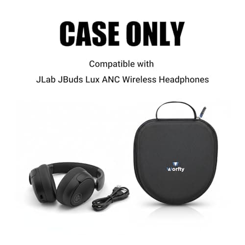 Headphones Case for JLab JBuds Lux ANC Wireless Headphones - Travel Storage Headphones Case (Graphite Black) — view 2