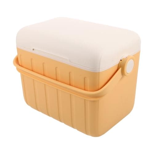 Portable 6l Yellow Foam Small Insulated Cooler Box with Handles