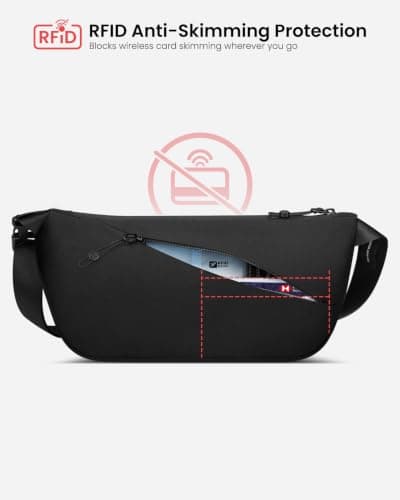 KURANEST Flux 2L Sling Chest Bag with RFID Blocking Crossbody for Men Women — view 3