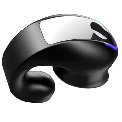 Lightweight Plastic Ear Clip Headphone with Mic(black) — view 4