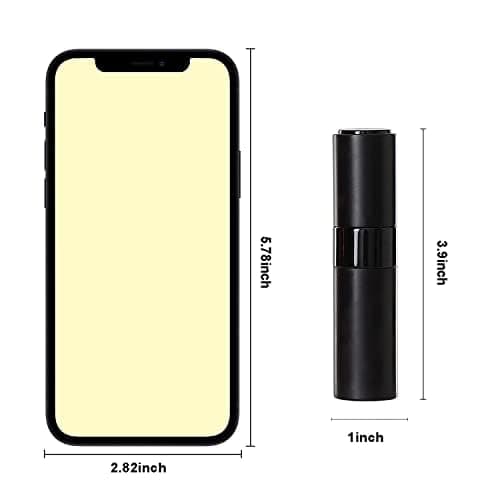YOCASII 3PCS Travel Perfume Bottle Refillable, 8ml Cologne Travel Bottle Refillable, Portable Perfume Refillable Bottle for Travel, Black Cologne Atomizer for Men and Women — view 2