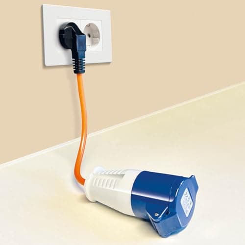 Belmont Leisure Electric Hook Up Euro 2 Pin to 16A Socket Adaptor Fly Lead for Caravan Motorhome Campervan European Camping Power Connection with Continental Plug and 16Amp Hook Up Socket — view 6