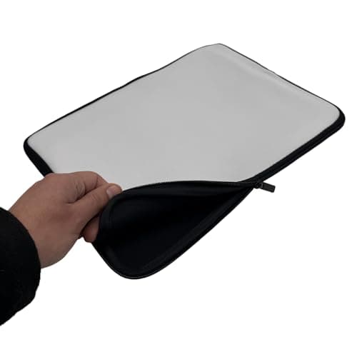Sublimation Blank Laptop Sleeve Neoprene 12-13" Anti-Shock Zipper Water-Resistant for Customisation Business and Personal Needs (5 Pack) — view 5