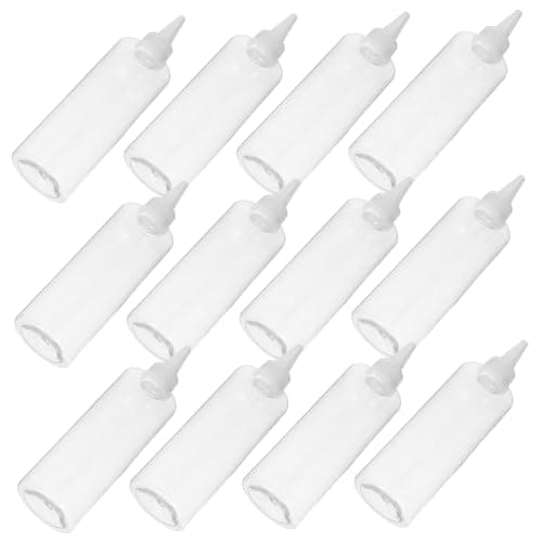 CIYODO 12pcs 250ml Pet Plastic Squeeze Bottles with Precision Nozzle