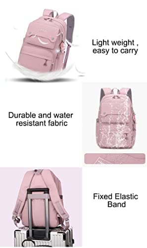 SellerFun Teen Girls Casual Backpack High Middle School Daypack Women Daily Travel Laptop Bag(A Black,29 Liters) — view 6