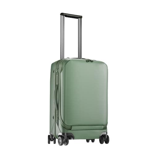 Peak Design Roller Pro Carry-On, Sage, Expandable Small Suitcase with Wheels, Carbon Fiber Handle, Drawbridge Opening, Hybrid Soft/Hard Shell, Custom Hardware, Fits XL Camera Cube or Packing Cubes