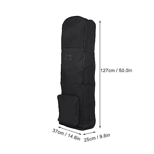 Mtlavishness Golf Aviation Bag with Wheels Foldable 600D Oxford Golf Club Case Cover Travel Bag Storage Pouch for Outdoor Travel, Lightweight and Wear Resistant Golf Travel Bag (Yellow) — view 4