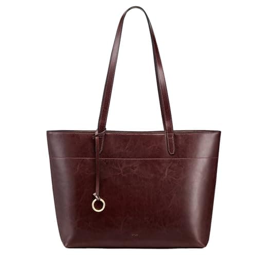Kattee Leather Tote Bag for Women Large Handbags with Zipper Compartment — view 4