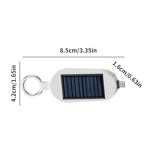 Holdes Portable Solar Bank, Key , Portable Type-C Charger, Solar Powered, Solar Charger, 3000 mAh Travel Bank for Wireless Charging of Watches and Phones — view 4